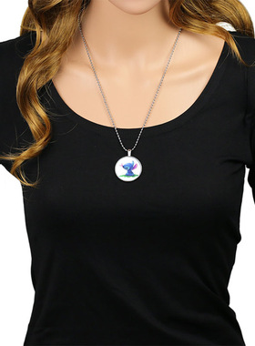 星际宝贝史迪奇时光宝石吊坠项链 史迪仔Stitch卡通图案配饰