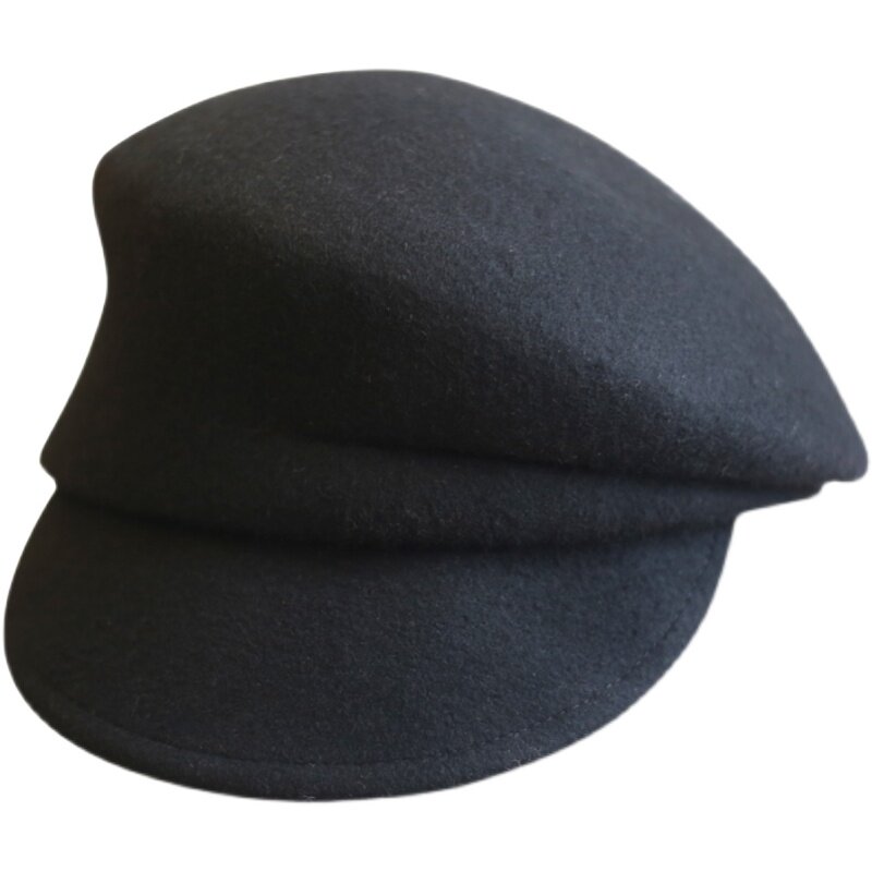 日本ca4气质款澳洲羊毛折边鸭舌礼帽青年毡帽报童帽骑士帽子女秋