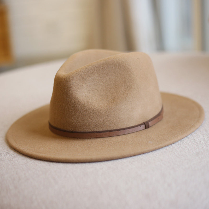 纯色爵士帽纯色礼帽女英伦风复古羊毛帽毛呢帽毡帽出游逛街短檐潮,淘宝优惠券,粉丝福利购,淘宝优惠卷