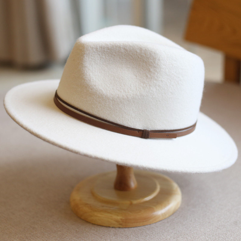 纯色爵士帽纯色礼帽女英伦风复古羊毛帽毛呢帽毡帽出游逛街短檐潮,淘宝优惠券,粉丝福利购,淘宝优惠卷