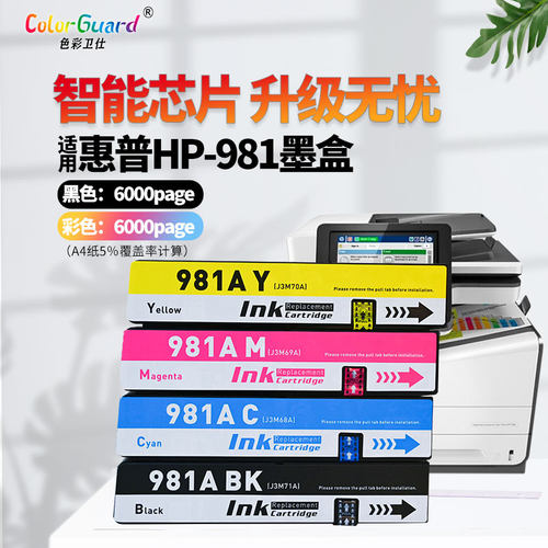适用于惠普981XL 981Y墨盒pro X556DN 586D 586F 586Z打印机981A - 图2