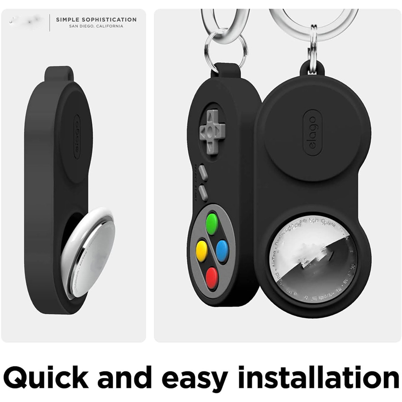 适用苹果Airtag硅胶复古游戏机定位追踪器便携保护套宠物防丢失 - 图0