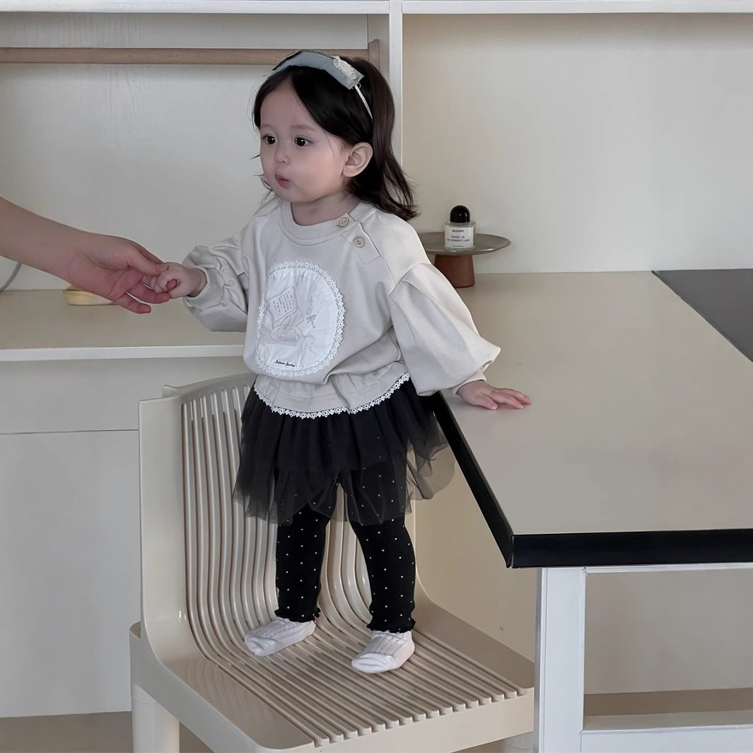 儿童2026春装新品宝宝春季衣服韩版童装女童褶皱收腰卫衣裙裤套装,淘宝优惠券,粉丝福利购,淘宝优惠卷