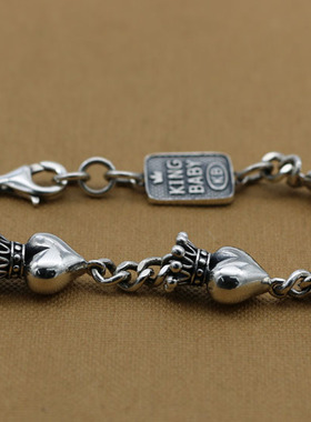 925饰品泰银复古皇冠手链女