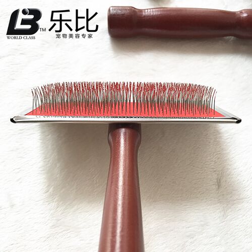 乐比针梳宠物实木木梳拉毛梳狗梳子钢丝梳泰迪比熊松毛开结用毛刷 - 图2