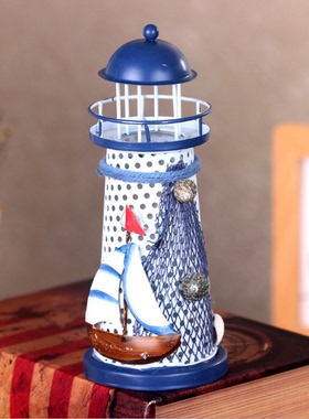 地中海风灯塔房间电视柜工艺礼品