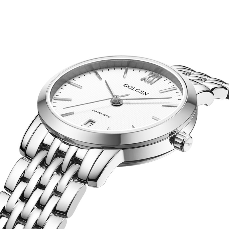 golgen古尊商务休闲日历钢带女表 GOLGEN古尊手表国产腕表