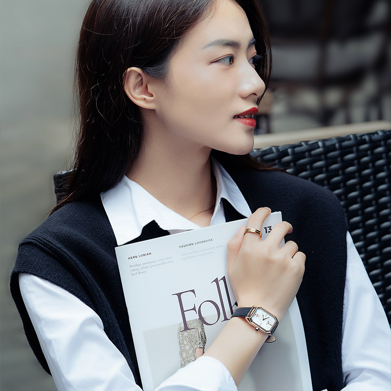 golgen古尊新品复古气质方形小绿表 GOLGEN古尊手表国产腕表