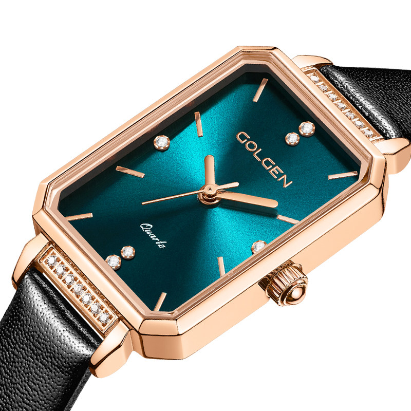 golgen古尊新品女复古气质小绿表 GOLGEN古尊手表国产腕表