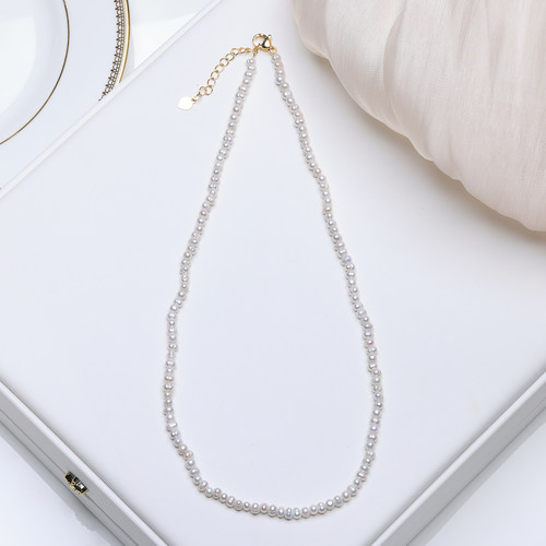 【破价限购一条】天然淡水珍珠极细锁骨链项链叠戴小米baby链NAN - 图0