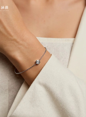 轻奢MINI单钻手链人造钻石手链