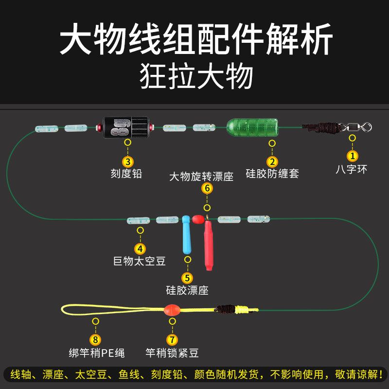 钓鱼王大物手工绑好PE结加固青鲟鱼进口原丝钓鱼线成品主线组套装 - 图0