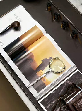 手持望远镜床头书房软装道具摆件