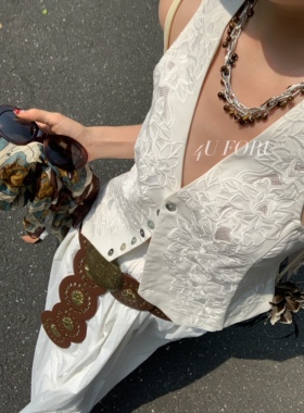 Ins风小众设计串珠项链锁骨链天然虎眼石choker项链个性霉果串串
