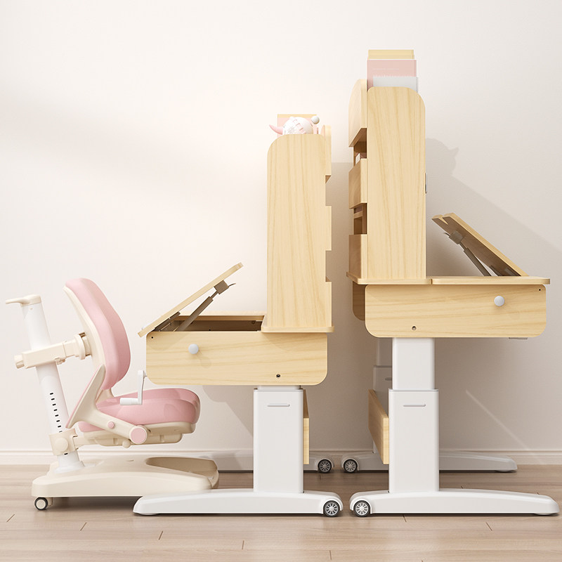 美嘉思儿童学习桌小学生书桌实木写字桌家用写作业课桌椅套装升降,淘宝优惠券,粉丝福利购,淘宝优惠卷