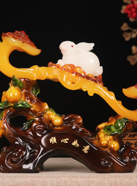 树脂祝福新中式电视柜玉如意