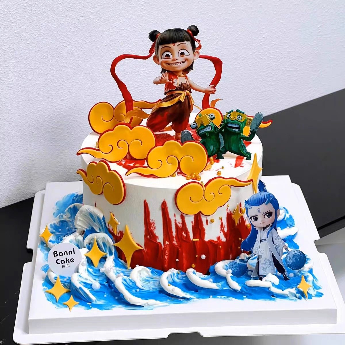 哪吒敖丙蛋糕装饰摆件我命由我不由天男孩男生儿童生日烘焙插件,淘宝优惠券,粉丝福利购,淘宝优惠卷