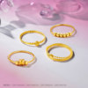 Gold Supreme Transfer Bead Small Sugar Cube Gold Ring 2026 New Pure Gold Ring Plain Ring Gold Ring Fashionable and Versatile