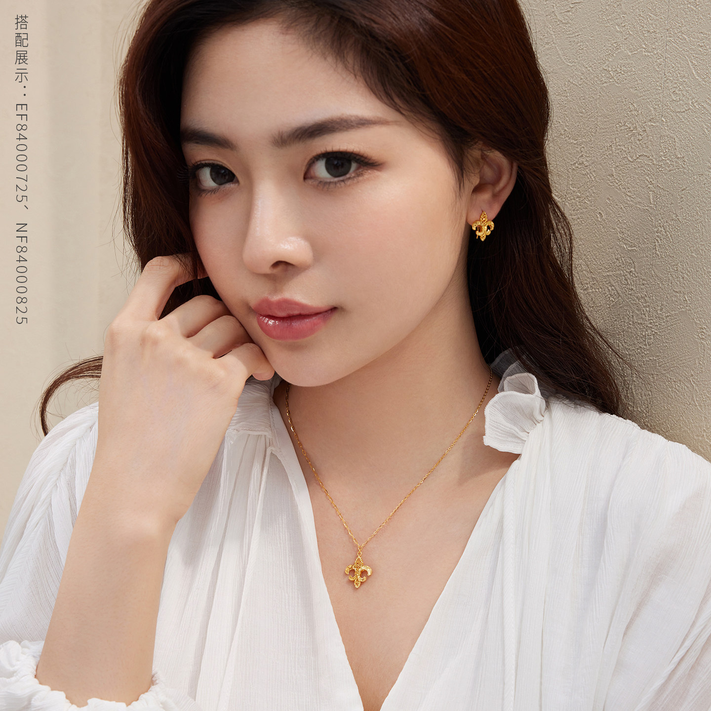 金至尊鸢尾花黄金耳钩新款足金耳饰情人节生日礼物送老婆5G金耳饰,淘宝优惠券,粉丝福利购,淘宝优惠卷