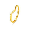 Gold Supreme Water Ripple Gold Ring New Hard Gold Explosive Flash Crushed Ice Fashion Index Finger Ring Plain Gold Ring