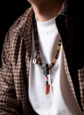 卡杰格朵.原创藏式天然羊角佛珠手串念珠盘玩108颗文玩项链 慎拍