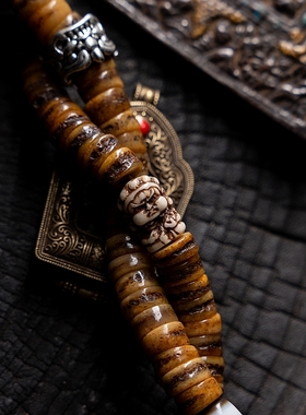 藏传元素/牦牛骨.嘎嘎念珠