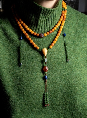 卡杰格朵蜜蜡原创设计佛珠