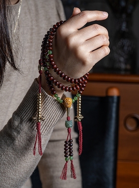 卡杰格朵紫金钵盂菩提原创佛珠