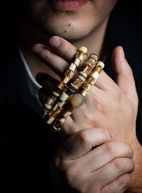 卡杰格朵牦牛骨鹿角原创设计手串