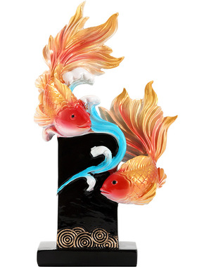 年年有鱼树脂摆件国风大气祝福招财轻奢高级创意锦鲤装饰如鱼得水