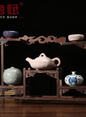 鸡翅木小摆件陈列柜博古架