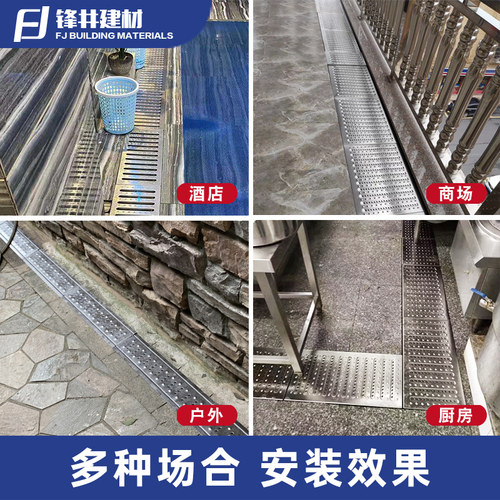 304不锈钢地沟盖板厨房下水道排水沟格栅盖雨水篦子饭店明沟槽盖 - 图1