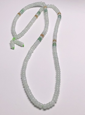 翡翠A货冰种多宝盘珠散珠隔珠项链毛衣手串珠链佛男女DIY配珠送礼