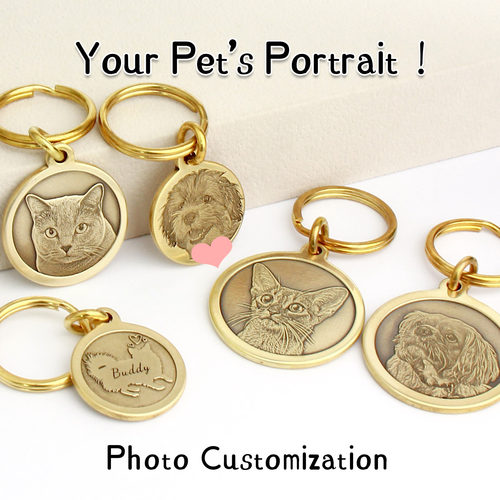 深雕纯铜狗牌定制狗名牌项圈猫牌铃铛身份牌吊牌宠物防丢走失挂牌 - 图2