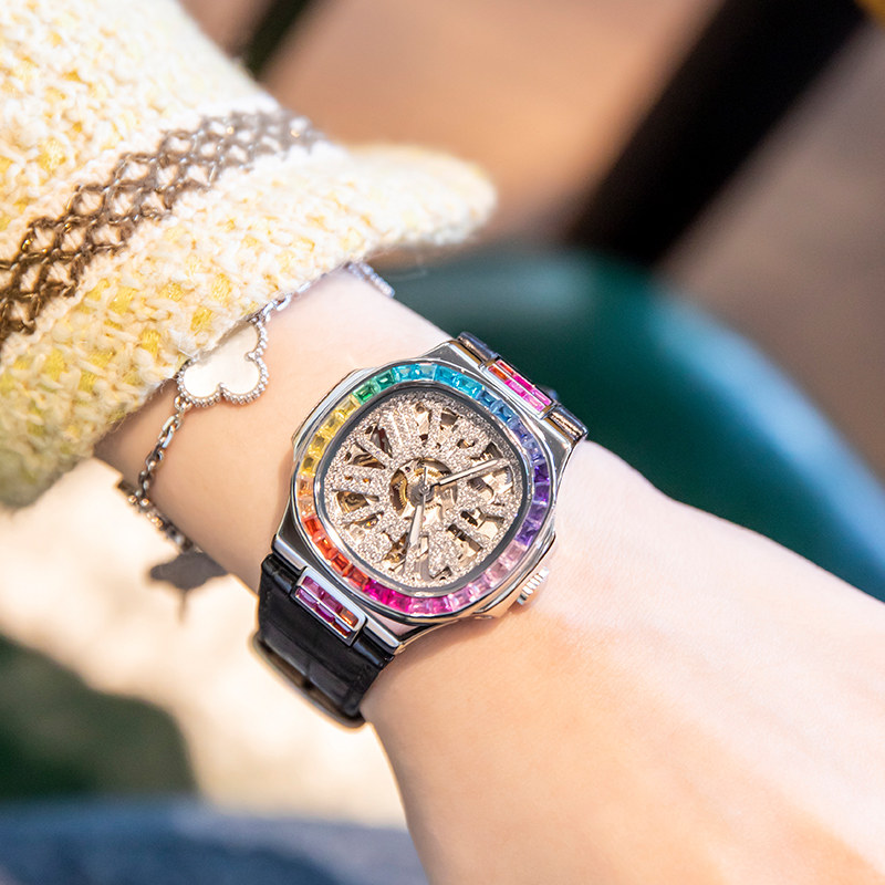 davena女士正品施华洛世奇机械表 davena童凯国产腕表