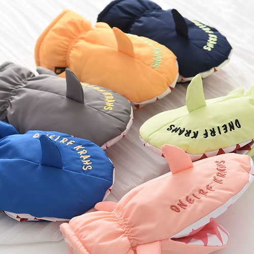 Детские демисезонные перчатки для мальчиков, водонепроницаемая лыжная утепленная детская акула, 2-5 лет