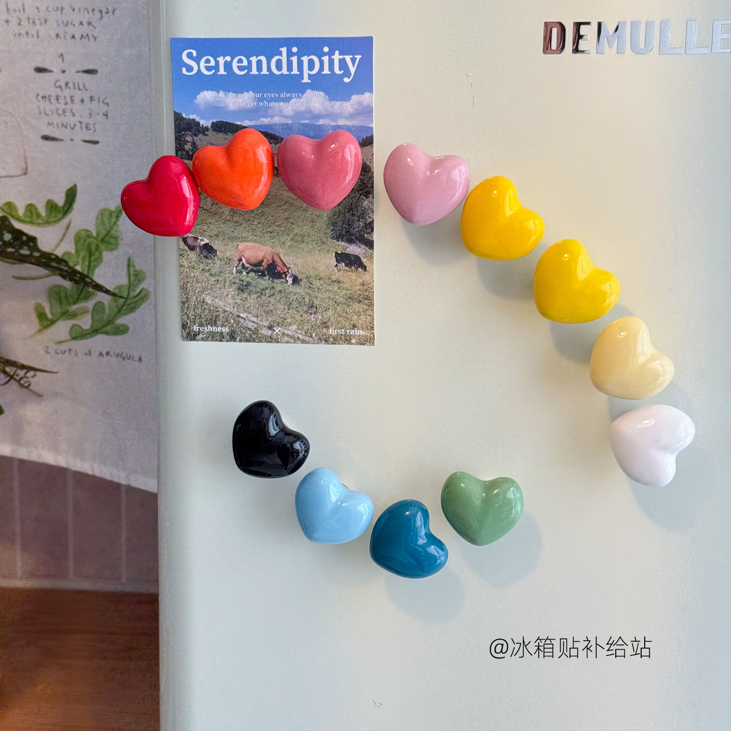 Dopamine color ceramic love strong magnetic hook