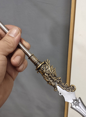 三国古代冷兵器五虎赵云龙胆马超长枪关羽刀金属玩具宝剑男生摆件