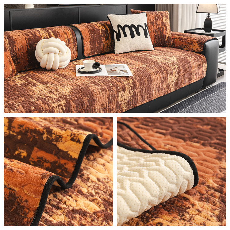 加厚皮沙发垫冬季毛绒坐垫轻奢高级感2025新款秋冬沙发套罩盖布毯,淘宝优惠券,粉丝福利购,淘宝优惠卷