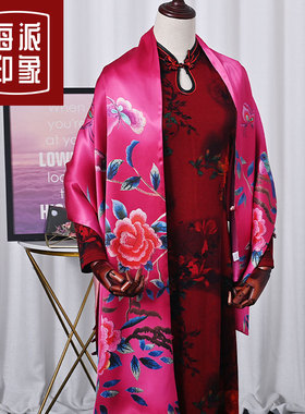 洋气风两用旗袍外搭婚礼披肩丝巾