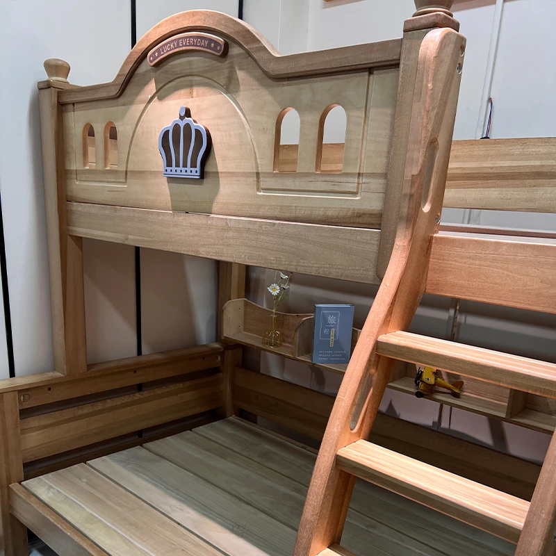 上下床双层床全实木女孩储物交错式儿童床子母床两层床上下铺木床,淘宝优惠券,粉丝福利购,淘宝优惠卷