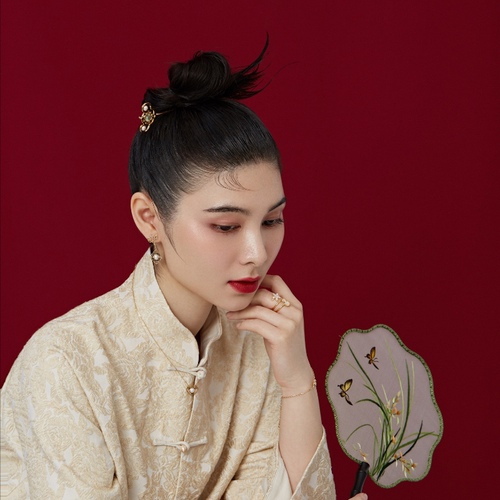 吉祥如意耳坠18K金Akoya珍珠美颂之光MAISON LUMIERE 宫里 中国风 - 图2