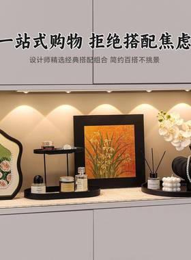 饰20250902门中古风玄关装摆件放匙收纳进口法钥式复古鞋柜软装新