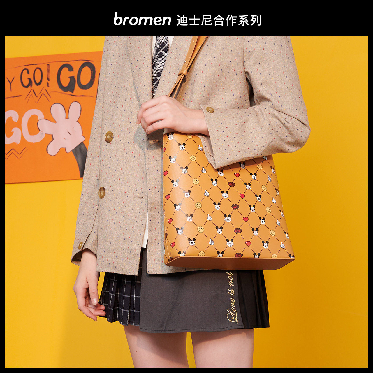 不莱玫女大容量水桶包潮迪士尼包包 不莱玫女士包袋