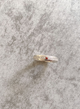 可转动盒子里的鲸设计师桃心纯银