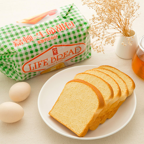 嘉顿生命面包方包蜜糖鸡蛋新鲜面包早餐食品即食营养450g/袋 - 图0
