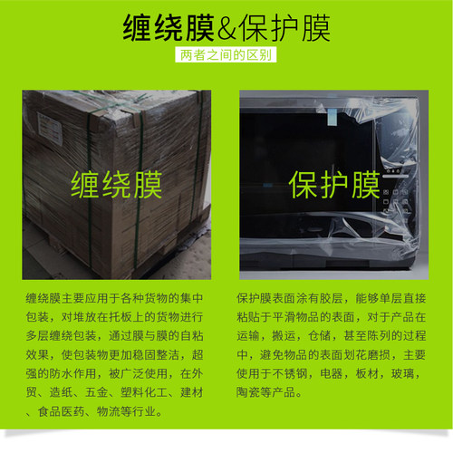 PE缠绕膜拉伸膜自粘包装膜50cm塑料薄膜工业保鲜膜打包膜捆绑防水 - 图2