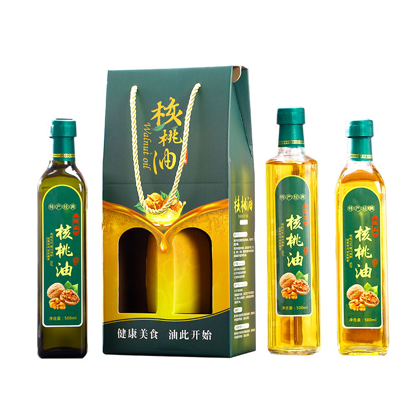 250ml500ml750ml山茶油核桃油芝麻油玻璃透明墨绿橄榄油瓶方圆形-图3