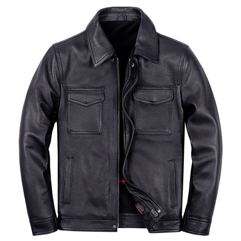 2025新款真皮皮衣男休闲翻领头层纯牛皮夹克秋冬短款农场主皮外套,淘宝优惠券,粉丝福利购,淘宝优惠卷