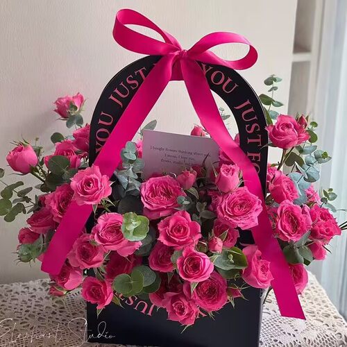 橙色芭比多头泡泡玫瑰花云南昆明基地鲜花速递同城百合花束母亲节 - 图3